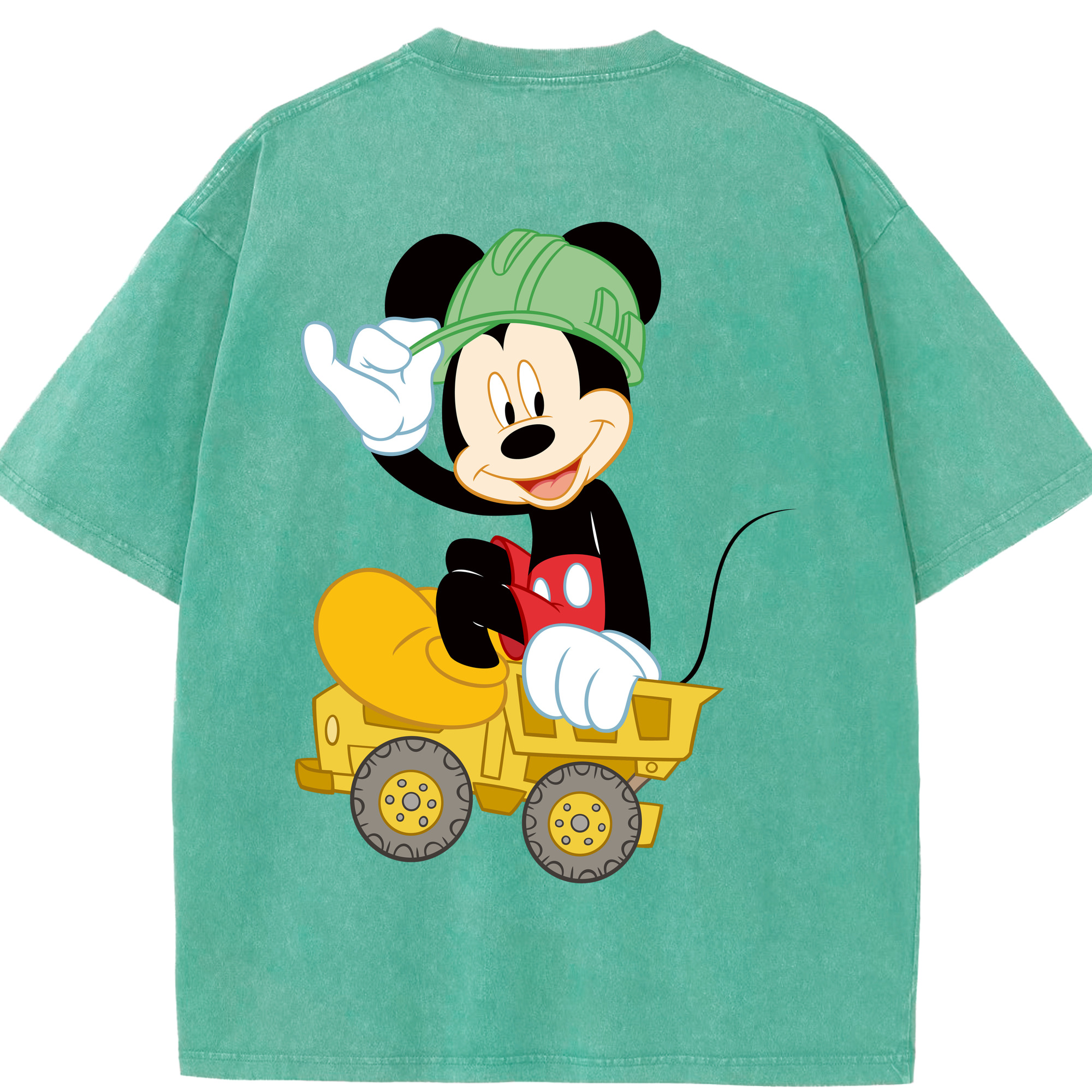 （画像用） ミッキーマウス Mickey Mouse 綿100% ヴィンテージ風 半袖Tシャツ（背面プリント）